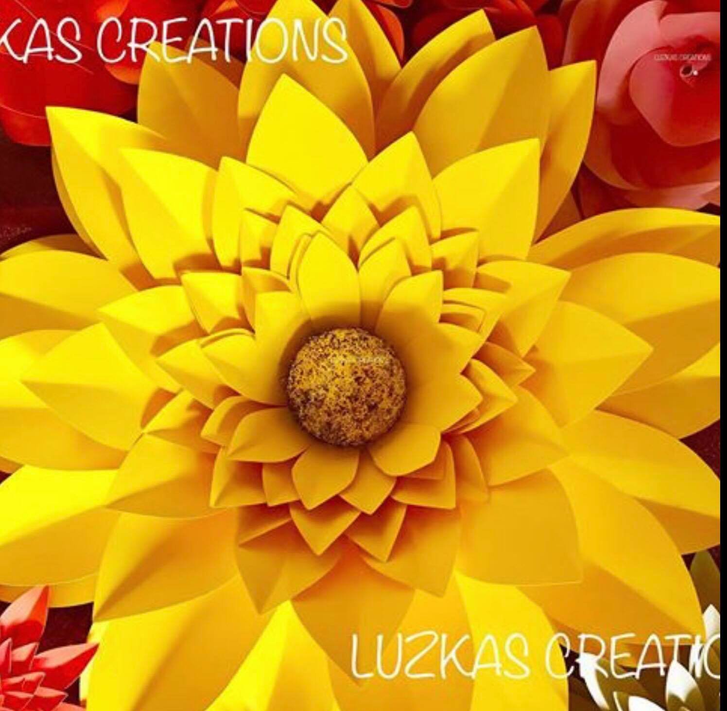 Molde Girasol Gigante - Luzka's Creations - manualidades