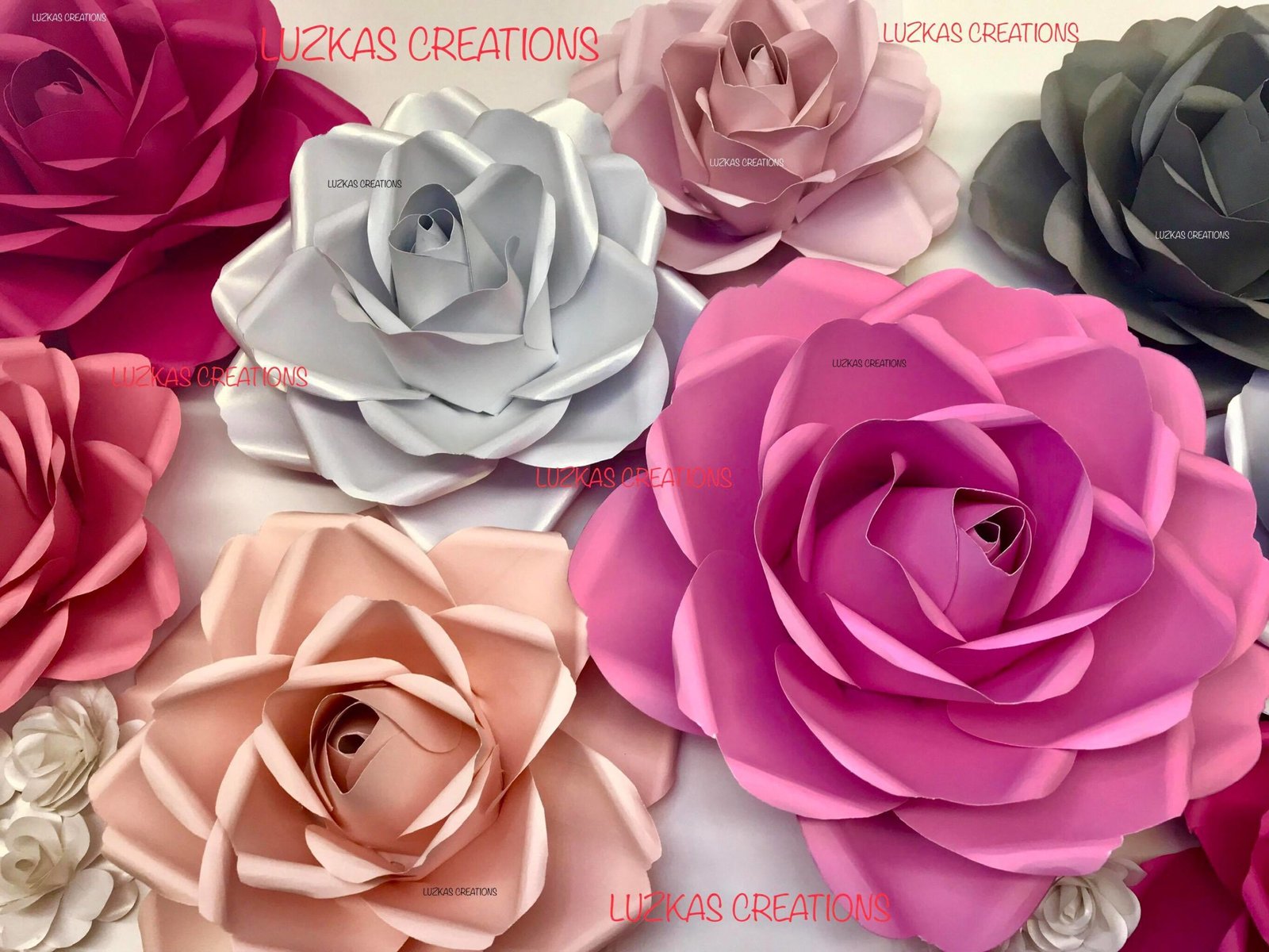 Molde Rosas de papel en Círculos - Luzka's Creations