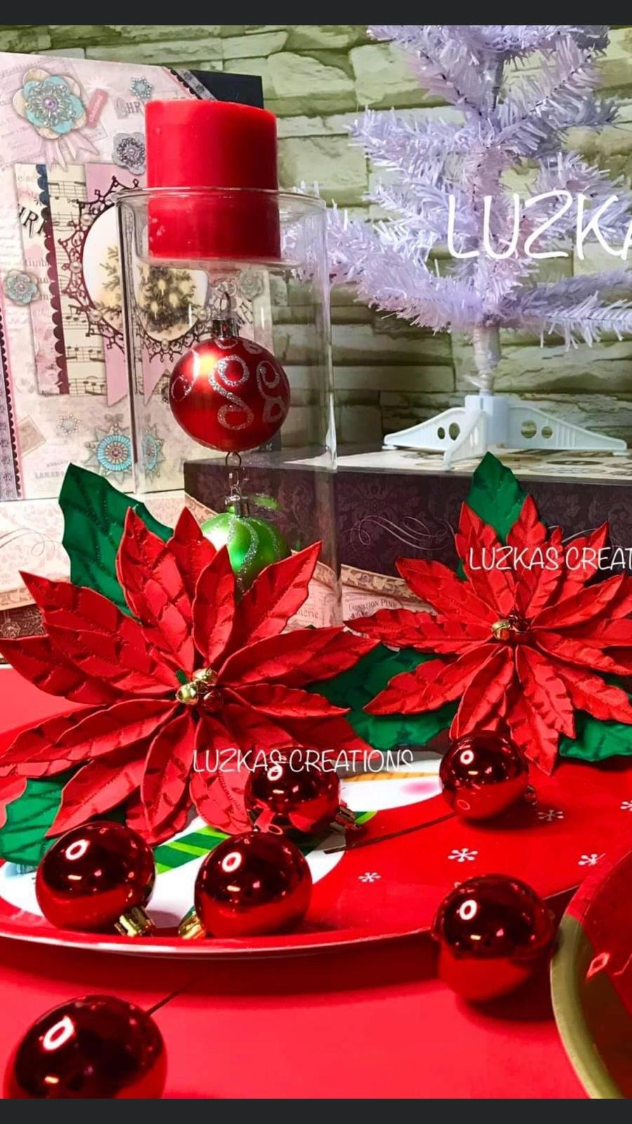Molde Flor de navidad en foami - Luzka's Creations