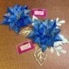 Molde flor Poinsettia en cartulina y cintas
